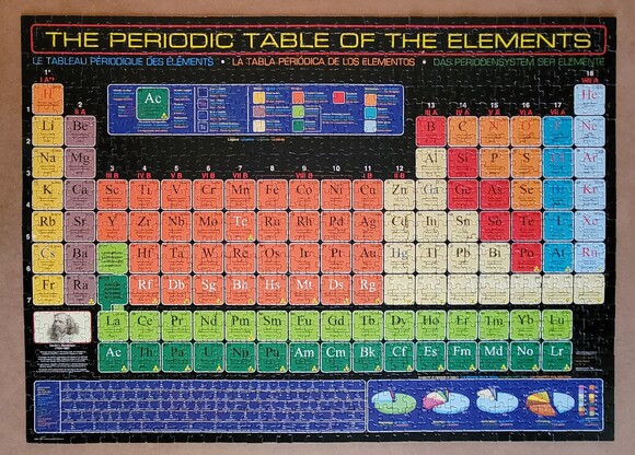 The PERIODIC TABLE of the ELEMENTS by EuroGraphics JIGSAW PUZZLE 1000 pieces - Picture 2 of 6